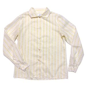 Vintage 60s 70s Cadette Girl Scout Button Down Shirt Size 14 Girls